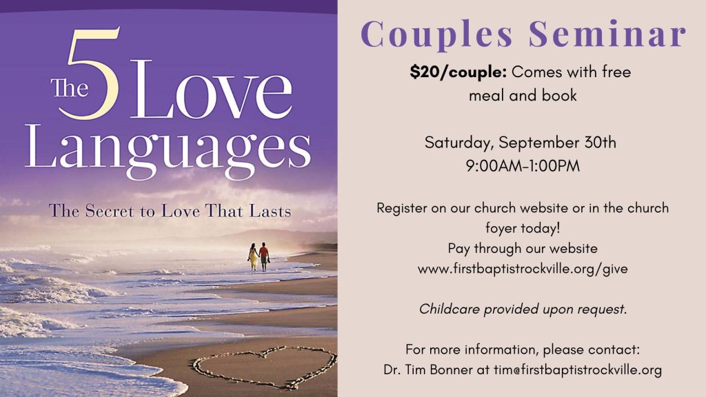Couples Seminar 5 love languages